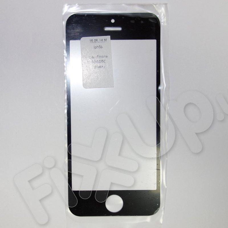 Скло корпусу для iPhone 5G, 5S, 5C, колір чорний, оригінал