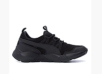 Мужские кожаные кроссовки Puma Runner black черные