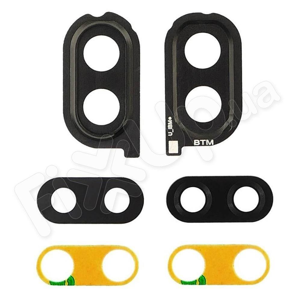 Скло камери для Samsung M105 Galaxy M10 2019, з рамкою, колір чорний