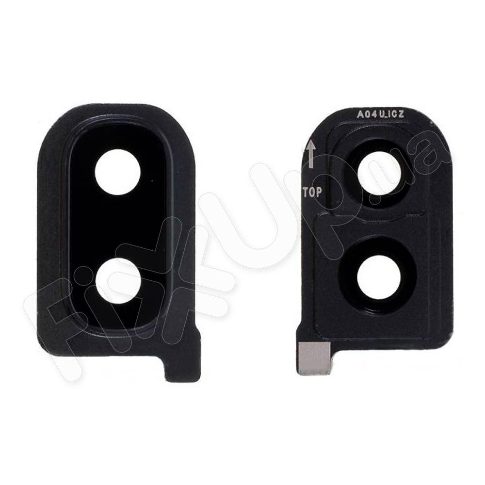 Скло камери для Samsung A405 Galaxy A40 2019, з рамкою, колір сірий