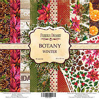 НАБОР СКРАПБУМАГИ BOTANY WINTER 20X20 СМ 10 ЛИСТОВ