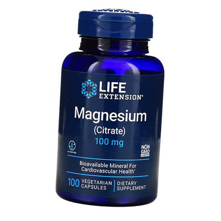 Магній цитрат Life Extension Magnesium Citrate 160 mg 100 veg caps, фото 3