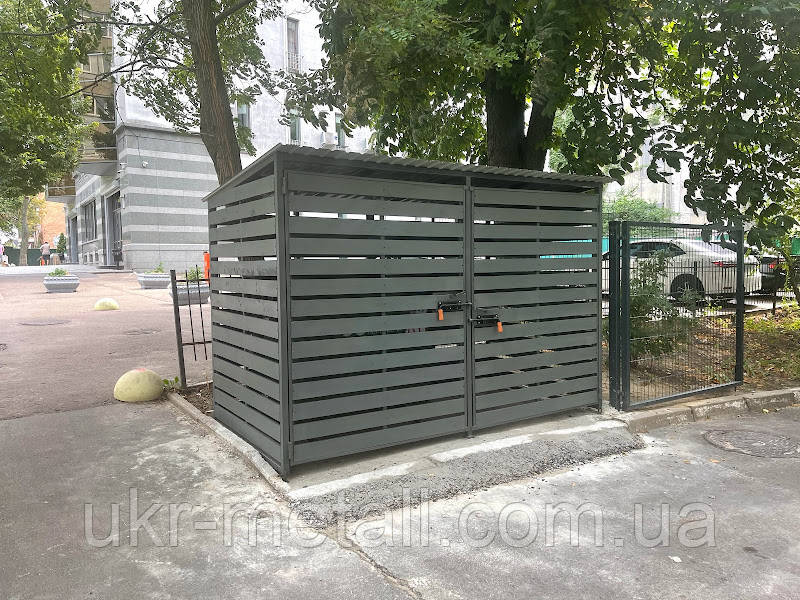 Контейнерний майданчик для сміття на 2 контейнери/ контейнерний майданчик для тбо/скриня тбо