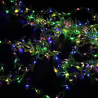 Гирлянда Штора, от сети, 3х1м, 200LED, Разноцветное свечение / Светодиодная гирлянда на медной проволке