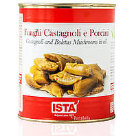 Грибы в масле - "Funghi castagnoli e porcini in olio" 800g Ista