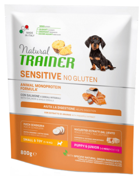 Корм TRAINER (Трейнер) Sensitive Puppy Junior MINI Salmon для цуценят дрібних порід (лосось), 800 г