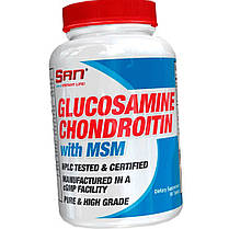 Для суглобів і зв'язок SAN Glucosamine Chondroitin MSM 90 таб, фото 3