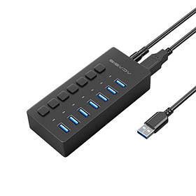 USB hub Acasis H707 на 7 портів USB 3.0 (Чорний)