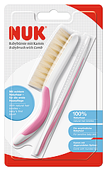 Гребінець і щітка NUK рожева