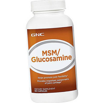 Для суглобів і зв'язок GNC MSM/Glucosamine 90 капс, фото 2