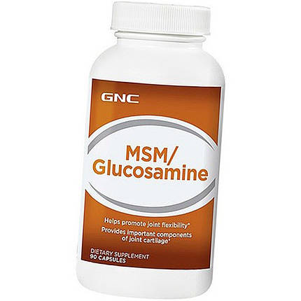 Для суглобів і зв'язок GNC MSM/Glucosamine 90 капс, фото 2