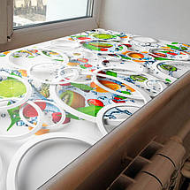 Покриття для підвіконня, м’яке скло з фотодруком 35х100 см ПО-ab0001, фото 2