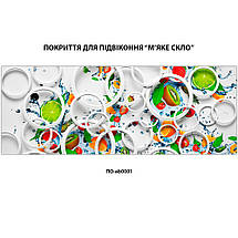 Покриття для підвіконня, м’яке скло з фотодруком 35х100 см ПО-ab0001, фото 3