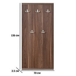 Вішалка з гачками 70х136см кольору горіх каліфорнійський Гербор Опен WIE70