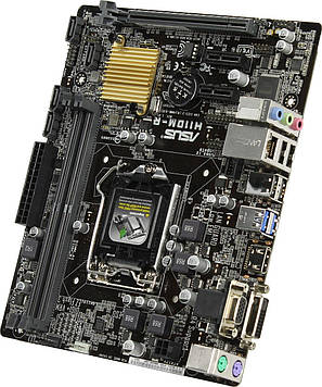 Материнська плата ASUS H110M-R (s1151, H110, PCI-Ex16, 2xDDR4, SATA3, USB3.0) + планка, фото 1