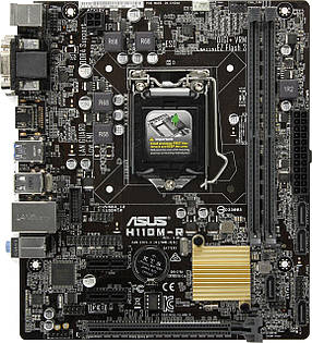 Материнська плата ASUS H110M-R (s1151, H110, PCI-Ex16, 2xDDR4, SATA3, USB3.0) + планка, фото 4