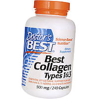 Коллаген Doctor's BEST Best Collagen Types 1 3 500 mg 240 капс Топ продаж