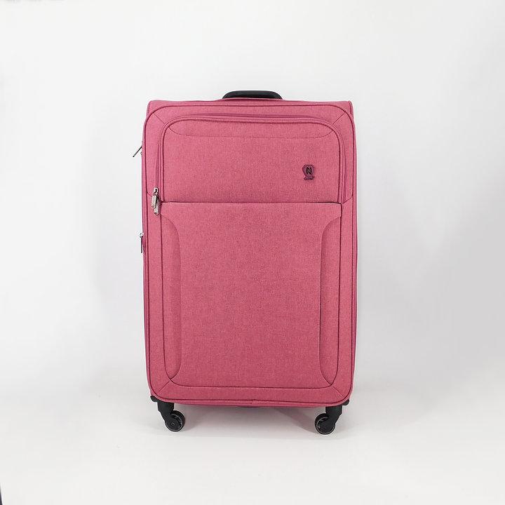 Набір з трьох валіз NURI Elite pink на 4-х колесах, матеріал міцна тканина