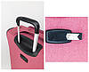 Набір з трьох валіз NURI Elite pink на 4-х колесах, матеріал міцна тканина, фото 4
