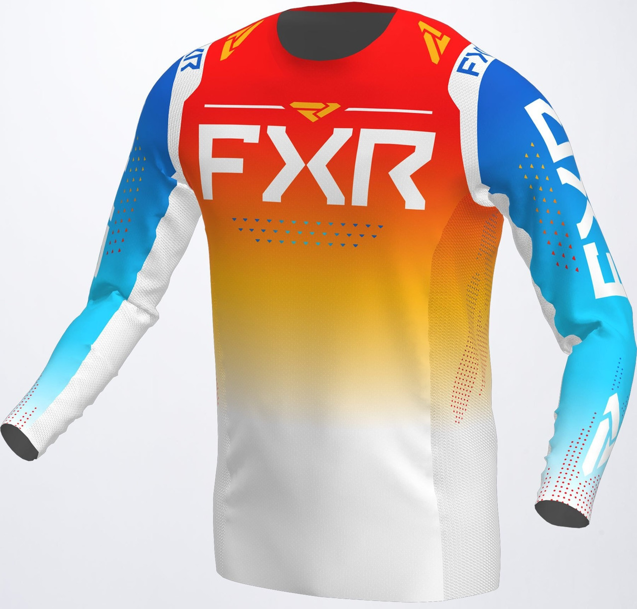 Мотоджерсі FXR Helium MX 22 блакитний/оранжевий/білий, M