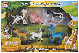 Набор игровых фигурок Dingua Зверюшки с фермы, 6 шт (в коробке)