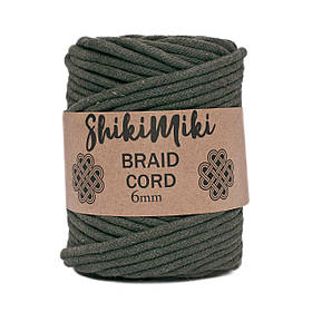 Трикотажний бавовняний шнур Shikimiki Braid Cord 6 мм, колір Хакі