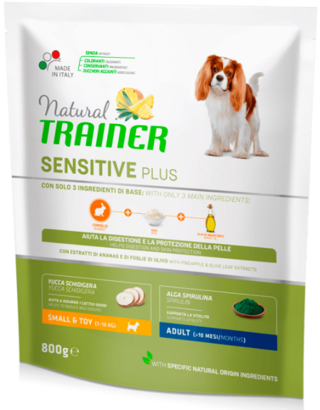 Корм TRAINER (Трейнер) Sensitive+ Adult MINI Rabbit для собак мелких пород (кролик), 800 г