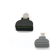 Перехідник RJ45 8P8C вита пара роз'єм тато - клемники 8pin