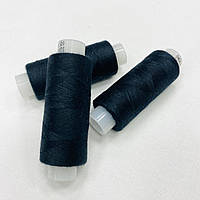 Нитка Швейная для трикотажа Omega Black цвет черный плотность 120 намотка 200м 100% полиэстер штапельная нить