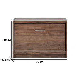 Тумба для взуття 70х50см кольору горіх каліфорнійський Гербор Опен SFB1K