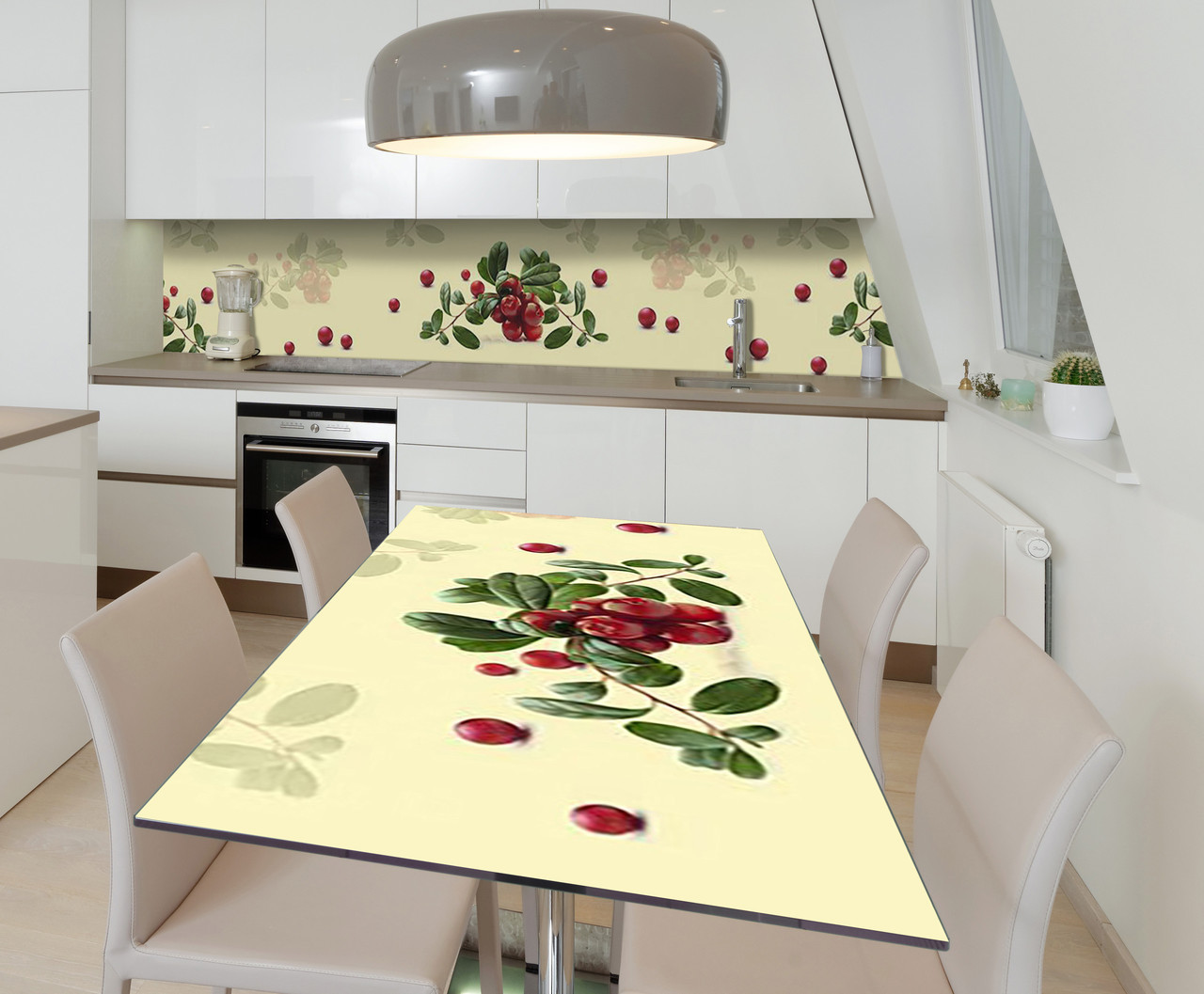 Наклейка Виниловая на Стол Zatarga "Клюква" 600х1200 Мм — Купить ...