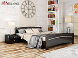 Двоспальне ліжко Estella Венеція дерев'яна 180х190 см венге, фото 2