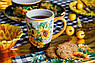 Кружки для чаю із кераміки з квітковим декором, набір 4 шт. "Букет соняшників" Certified International, фото 6