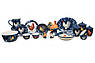 Глечик у темно-синьому кольорі з кераміки з малюнком птаха "Півень Індиго" Certified International, фото 5
