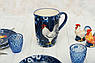 Глечик у темно-синьому кольорі з кераміки з малюнком птаха "Півень Індиго" Certified International, фото 9