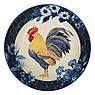 Великий салатник керамічний з темно-синім обідком "Півень Індиго" Certified International, фото 4