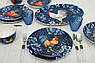 Блюдо овальне сервірувальне з кераміки в темно-синьому кольорі "Півень Індиго" Certified International, фото 7