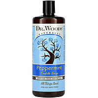 Мятное кастильское мыло Dr. Woods "Peppermint Castile Soap" с маслом ши (946 мл)