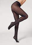 Calzedonia Жіночі колготи з візерунком М/Л 4688 сині, фото 2
