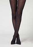 Calzedonia Жіночі колготи з візерунком М/Л 4688 сині, фото 3