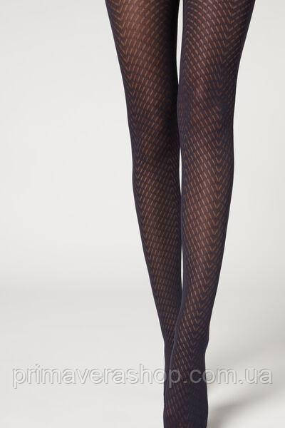 Calzedonia Жіночі колготи з візерунком М/Л 4688 сині