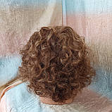 Перуки з натуральних волосся кучерявий русий мікс BOMB-DX3147, фото 2