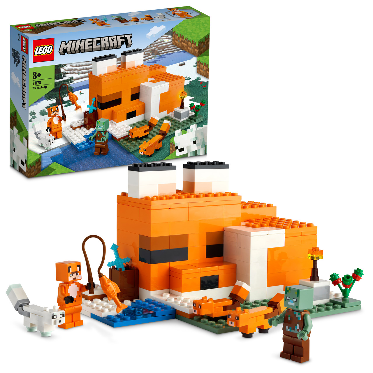 Lego Minecraft Лисяча хатина Лего майнкрафт 21178