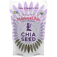 Черные семена чиа Mamma Chia "Organic Black Chia Seed" с протеином, клетчаткой и омега-3 (340 г)