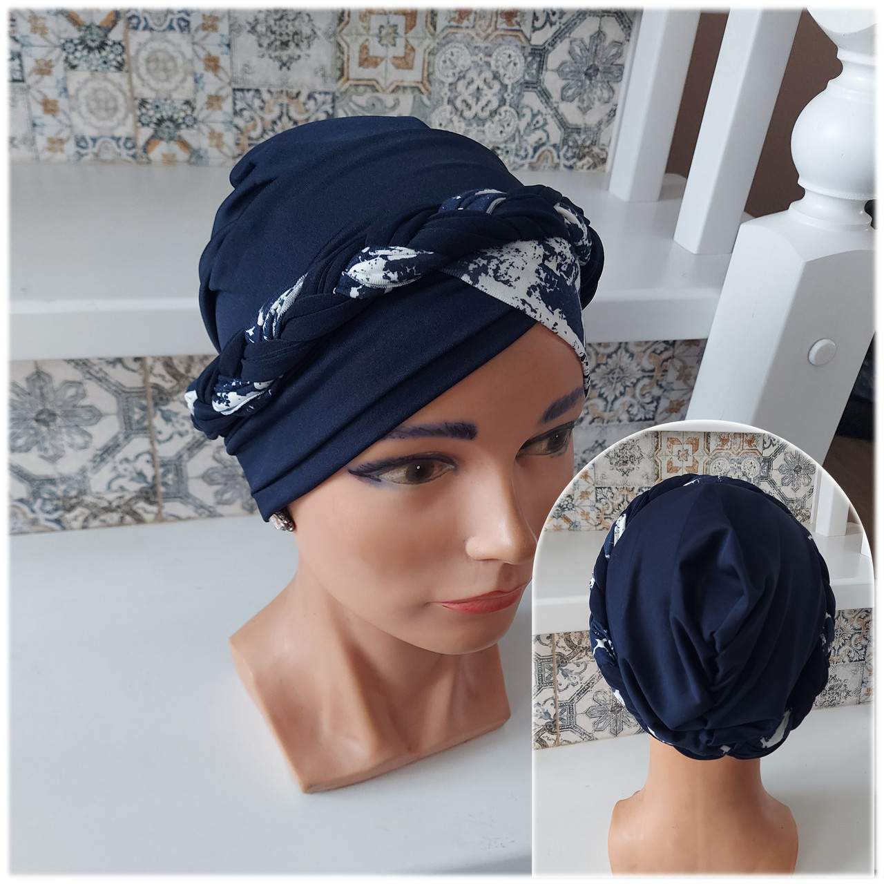 Чалма, хіджаб, шапка для алопеції (онко) COSA-11, фото 1