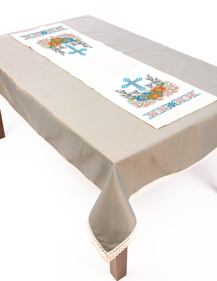 РАН-003. Раннер (заготовка скатертини) 130х40см для вишивки бісером | нитками, фото 1