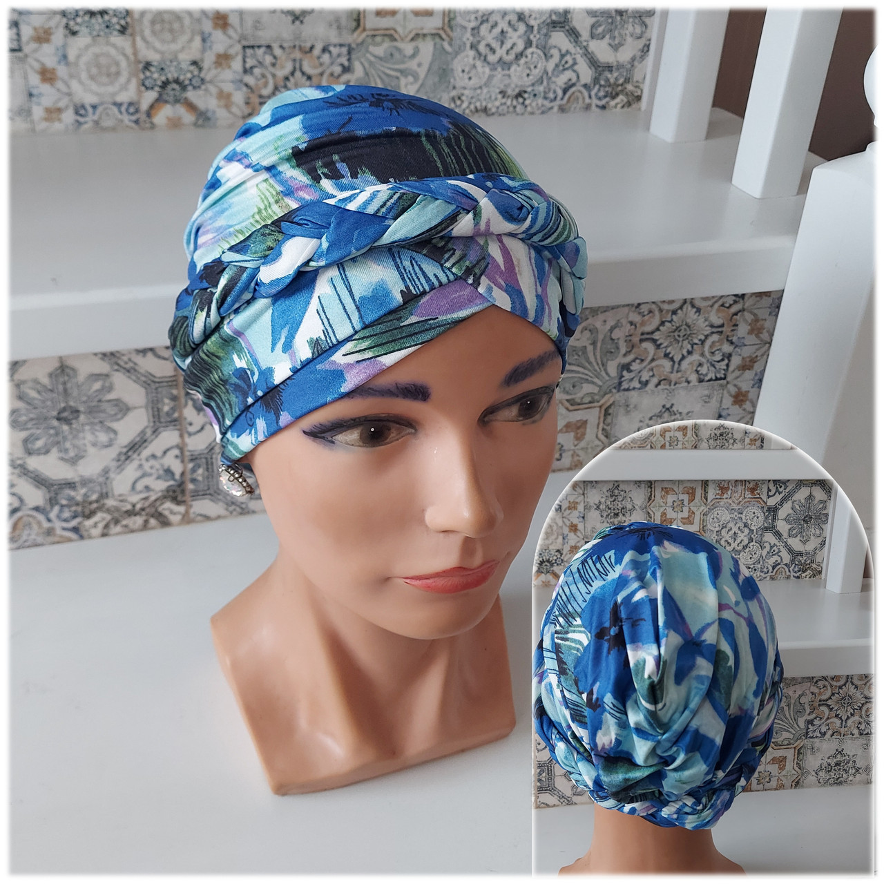 Чалма, хіджаб, шапка для алопеції (онко) COSA-14, фото 1