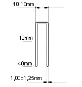 Скоба столярна тип "SG" (G4450) ширина 10.1 мм довжина 12 - 40 мм для пневмостеплера. Італія, фото 2