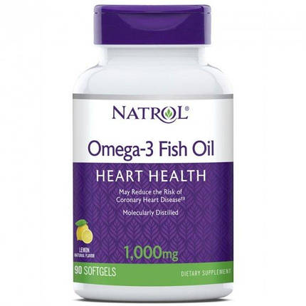 Жирні кислоти Омега-3 Natrol Omega-3 Heart Health 1000 мг 150 капс., фото 1