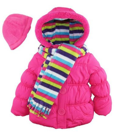 Куртка з шарфом і шапкою Pink Platinum (США) для дівчинки